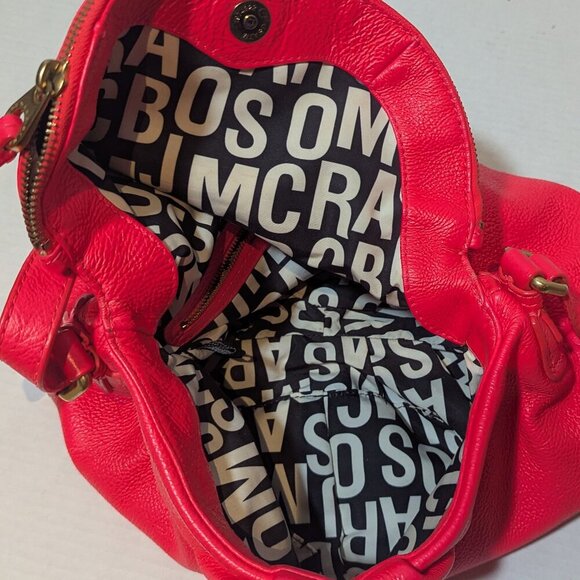 Marc by Marc Jacobs Classic Q Natasha Crossbody Bag Purse Pop pink Coral leather - Picture 8 of 13